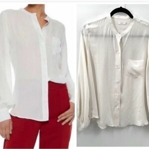 A.L.C 6 Walter white-black mini dot silk woman long sleeve luxury career blouse